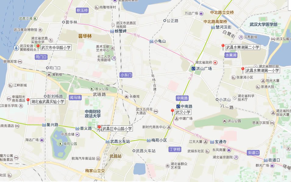 学校学区!武汉市各片区重点小学分布图 你家旁边有吗?