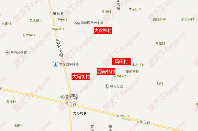 保定北三环朝阳公园周边征地49810 用于公共建设