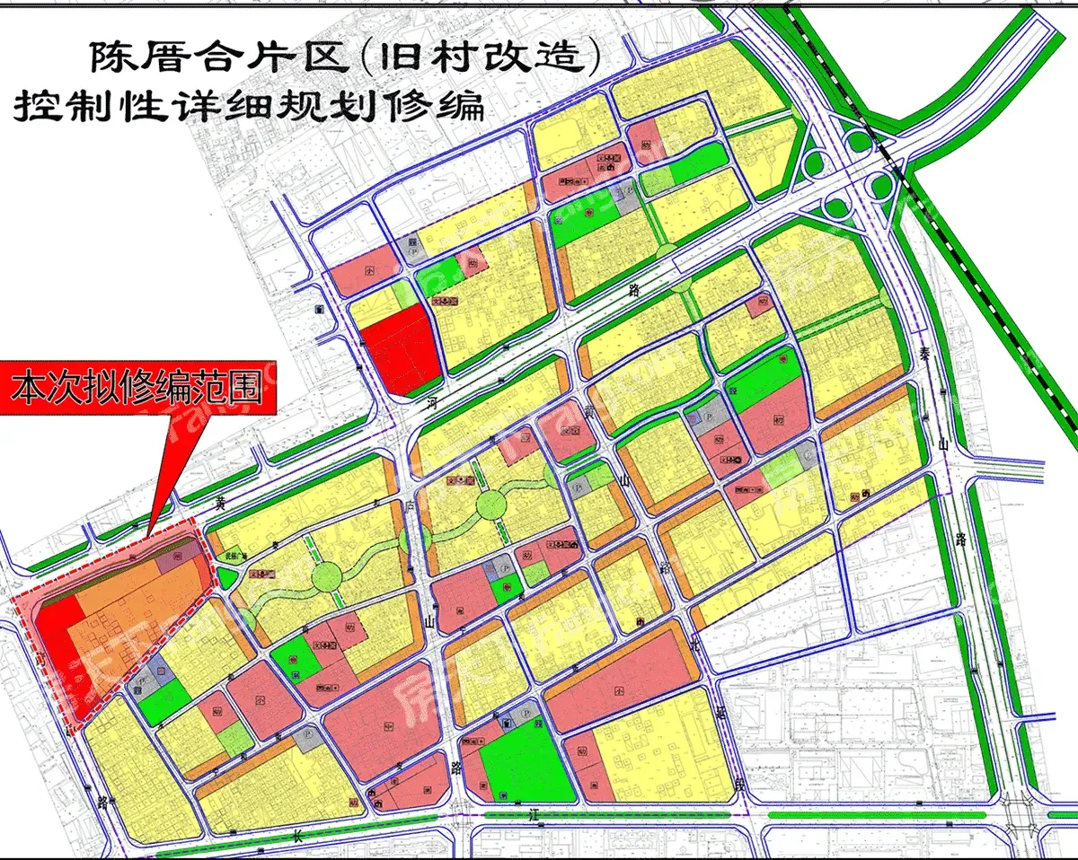 【汕头】其他 :陈厝合控规变更:黄河-嵩山路东南角增加商住用地